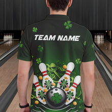 Load image into Gallery viewer, Custom Green St Patrick'S Day Bowling Polo Shirts For Men, Saint Patrick Team Bowling Outfits IPHW8374