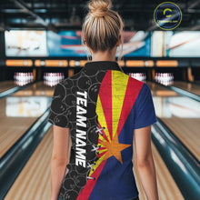 Load image into Gallery viewer, Arizona Flag Custom Bowling Team Shirts For Women, Patriotic Bowling League Shirt IPHW10718