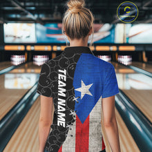 Load image into Gallery viewer, Puerto Rico Flag Custom Bowling Team Shirts For Women, Patriotic Bowling League Shirt IPHW10719