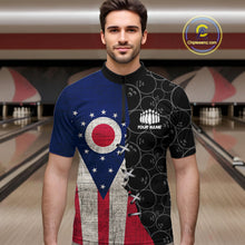 Load image into Gallery viewer, Ohio Flag Custom Bowling Team Shirts For Men, Patriotic Bowling League Shirt IPHW10720