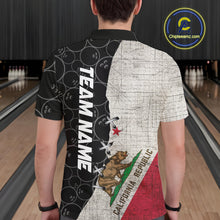 Load image into Gallery viewer, California Flag Custom Bowling Team Shirts For Men, Patriotic Bowling League Shirt IPHW10721