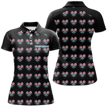 Load image into Gallery viewer, Personalized American Flag Pickleball Polo Shirts, Patriotic Pickleball Jerseys For Women IPHW6941