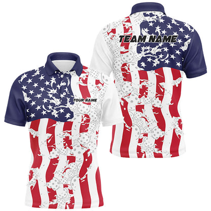 American Flag Custom Pickleball Team Shirts For Men And Women, Patriotic Pickleball Jerseys IPHW6979