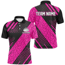 Load image into Gallery viewer, Bowling Ball Pattern Custom Bowling Team Jerseys, Bowlers Shirts For Men And Women | Pink IPHW6477