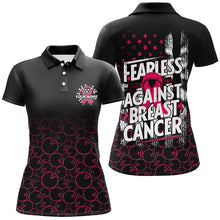 Load image into Gallery viewer, Fearless Against Breast Cancer Custom Bowling Shirts, Breast Cancer Awareness Team Jersey IPHW7010