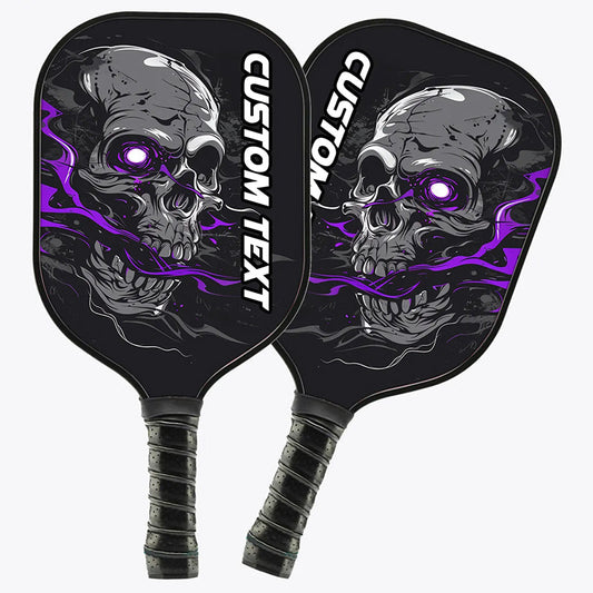 Custom Skull Pickleball Paddle For Men And Women, Halloween Pickleball Gifts | Purple IPHW7249