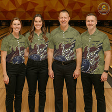 Load image into Gallery viewer, Custom Military Camo Bowling Polo Shirts For Men, Patriotic Veteran Bowling Team Shirt IPHW8038