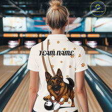 Load image into Gallery viewer, Custom Funny German Shepherd Dog Women Bowling Team Shirt, Dog Lovers Bowling Uniform IPHW10210