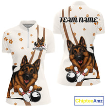 Load image into Gallery viewer, Custom Funny German Shepherd Dog Women Bowling Team Shirt, Dog Lovers Bowling Uniform IPHW10210