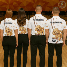 Load image into Gallery viewer, Custom Funny Poodle Dog Men Bowling Team Shirt, Dog Lovers Bowling Uniform IPHW10211