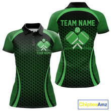 Load image into Gallery viewer, Custom Green Pickleball Shirts For Women, Women's Pickleball Outfit Pickleball Team Shirts IPHW10694