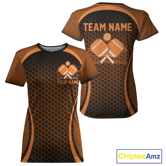 Custom Orange Pickleball For Women, Women's Pickleball Outfit Pickleball Team IPHW10695
