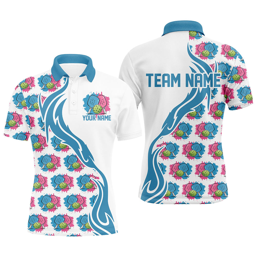 Unisex Pickleball Uniforms Custom Watercolor Pickleball Polo Shirts For Men, Pickleball Outfits IPHW6936