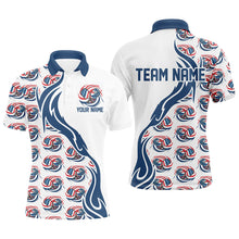 Load image into Gallery viewer, Custom American Flag Patriotic Pickleball Polo Shirts For Men, Us Flag Pickleball Jerseys IPHW6937