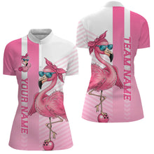 Load image into Gallery viewer, Cute Funny Pink Flamingo Custom Women's Bowling Shirts, Slay Bowling Team Uniform Outfits IPHW7731