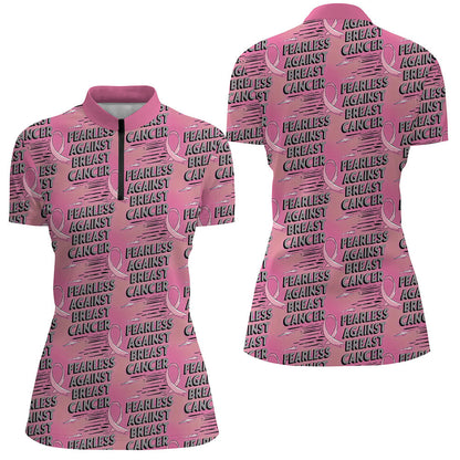 Fearless Against Breast Cancer Custom Polo Shirts, Breast Cancer Awareness Jerseys For Team IPHW7009