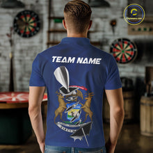 Load image into Gallery viewer, Custom Michigan State Flag Silver Dart Steel Tip Dart Men Polo Shirt, Dart Team Jerseys IPHW10564