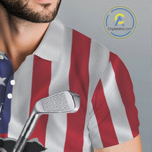 Load image into Gallery viewer, Custom US Flag Golf Club Patriotic Golf Team Shirt For Men, American Golfer Outfits IPHW10579