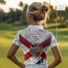 Load image into Gallery viewer, Custom Florida State Flag Golf Club Patriotic Golf Team Shirt For Women, Golfer Outfits IPHW10580
