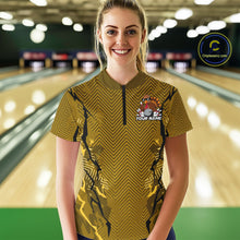 Load image into Gallery viewer, Yellow Custom Funny Turkey Bowling Jerseys, Bowling Team League Shirt Women Outfit IPHW10810