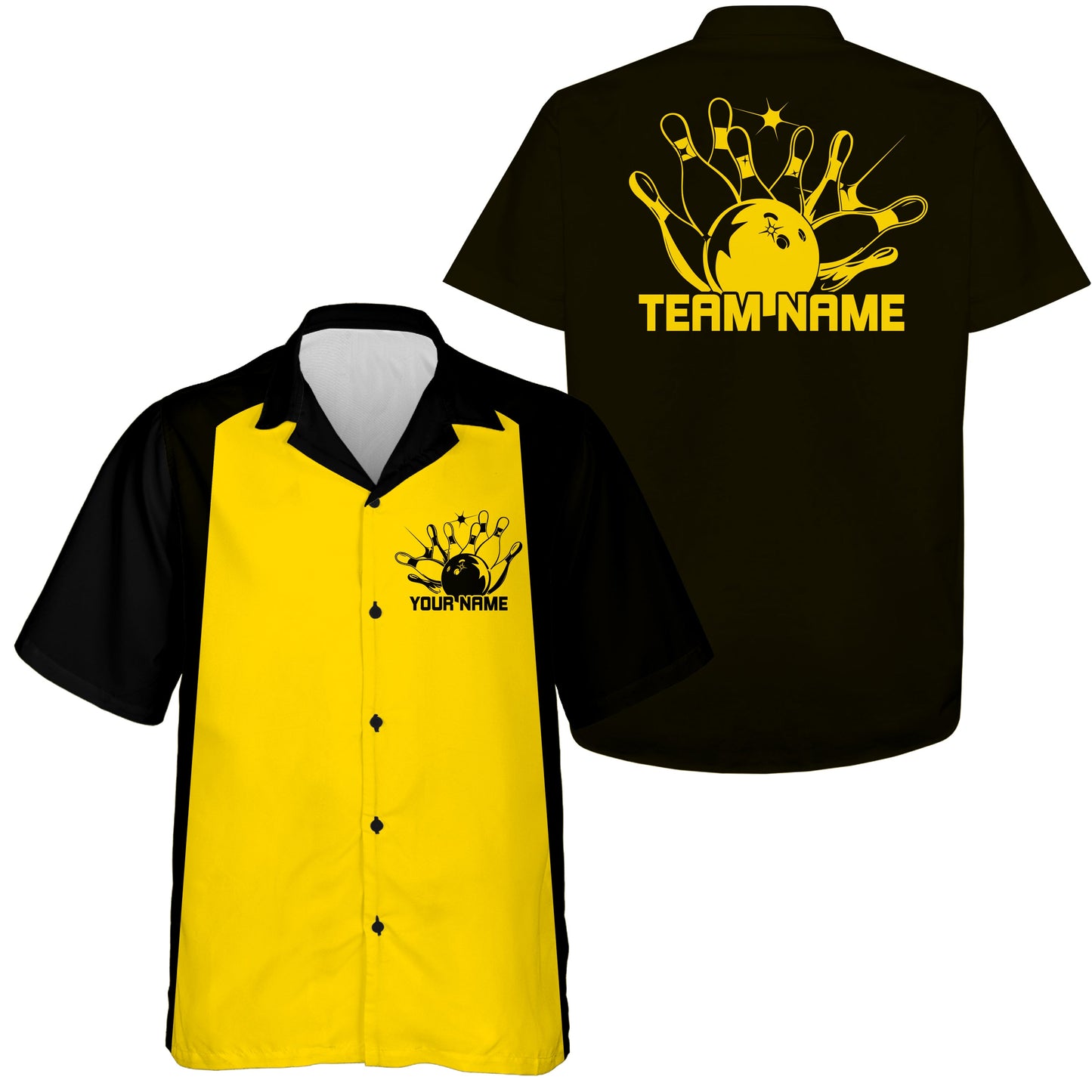 Custom Classic 50S Style Bowling Unisex Hawaiian Shirts, Vintage Bowling Team Outfit IPHW10066