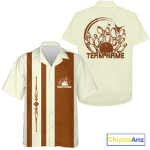 Load image into Gallery viewer, Custom Classic Vintage Bowling Team Shirts, 50S Retro Bowling Button Up ShirtIPHW10873