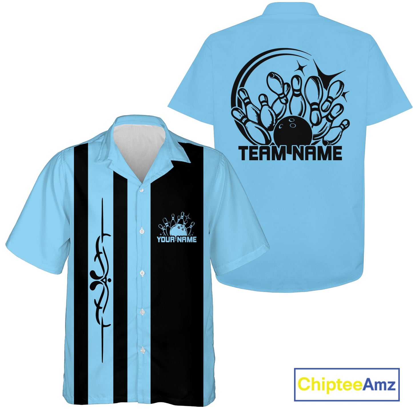 Custom Classic Vintage Bowling Team Shirts, 50S Retro Bowling Button Up ShirtIPHW10874