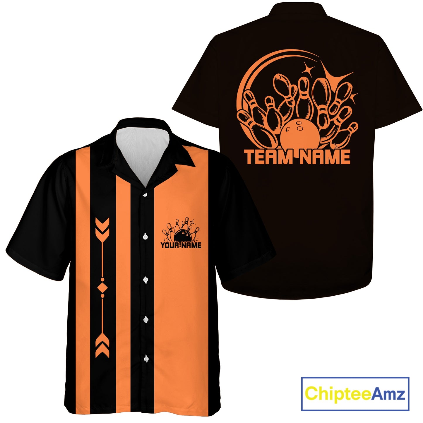 Custom Classic Vintage Bowling Team Shirts, 50S Retro Bowling Button Up ShirtIPHW10875