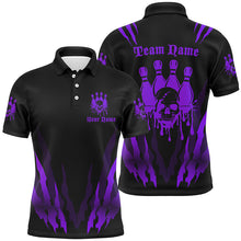 Load image into Gallery viewer, Custom Multi-Color Bowling Skull Tattoo Shirt For Bowling Team, Bowling League Bowlers Outfits IPHW6583