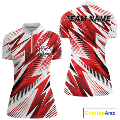 Red, white, and black sports jersey with 'Team Name' text on a white background