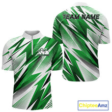 Load image into Gallery viewer, Green and white sports jersey with 'Team Name' text on a white background