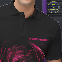 Load image into Gallery viewer, Custom Black And Pink Dragon Bowling Shirts, Bowling League Shirt Dragon Men Jersey IPHW10703