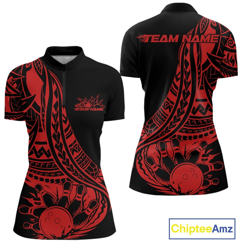 Black and red sports jersey with tribal designs on a white background, featuring 'Chiptee Amz' branding.