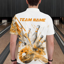 Load image into Gallery viewer, Custom Black And Yellow Men Bowling Team Shirts, Bowling League Shirt Bowlers Outfit IPHW10784