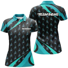 Load image into Gallery viewer, Customized Blue Flame Bowling Shirts For Women, Team Bowling Jerseys With Name IPHW6992