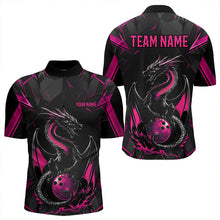 Load image into Gallery viewer, Custom Multi-Color Dragon Bowling Quarter-Zip Shirts For Men, Team Uniform 7312IPHW