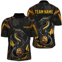 Load image into Gallery viewer, Custom Multi-Color Dragon Bowling Quarter-Zip Shirts For Men, Team Uniform 7312IPHW