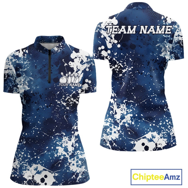 Blue and white sports jersey with 'Team Name' text on a white background