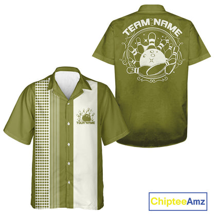 Custom Retro Bowling Hawaiian Shirts For Men And Women, Vintage Bowling Team Shirt IPHW10083