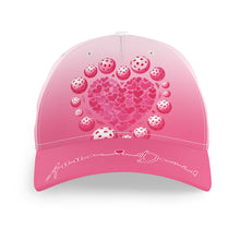 Load image into Gallery viewer, Custom Pink Heart Pickleball Hat For Men And Women, Valentines Pickleball Couple IPHW8193