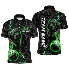 Load image into Gallery viewer, Custom Multi-Color Skull Bowling Team Shirts For Men, Women And Kids, Bowling Polo, Quarter-Zip Shirts For Bowler IPHW5914