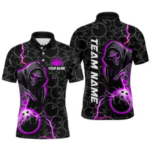 Load image into Gallery viewer, Custom Multi-Color Skull Bowling Team Shirts For Men, Women And Kids, Bowling Polo, Quarter-Zip Shirts For Bowler IPHW5914