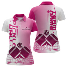 Load image into Gallery viewer, Custom Pink Pickleball Team Polo Shirts For Women, Pickleball League Shirt IPHW9316