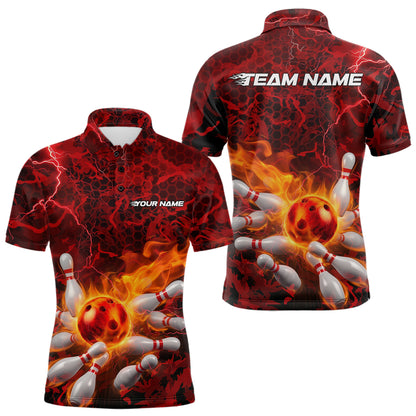 Custom Multi-Color Camo Thunder Lightning Flame Bowling Team Shirts For Men, Women And Kid IPHW9380