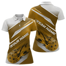 Load image into Gallery viewer, Custom Yellow Flame Pickleball Polo Shirts For Women, Fire Pickleball Jersey Team Uniform IPHW9414