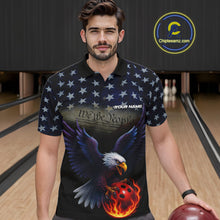 Load image into Gallery viewer, Custom Patriotic We The People Eagle Bowling Team Shirt For Men, Bowling League Shirt IPHW10200