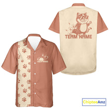 Load image into Gallery viewer, Custom Retro 50S Cat Bowling Button Up Shirt Men And Women, Vintage Cat Bowling Shirt IPHW10096