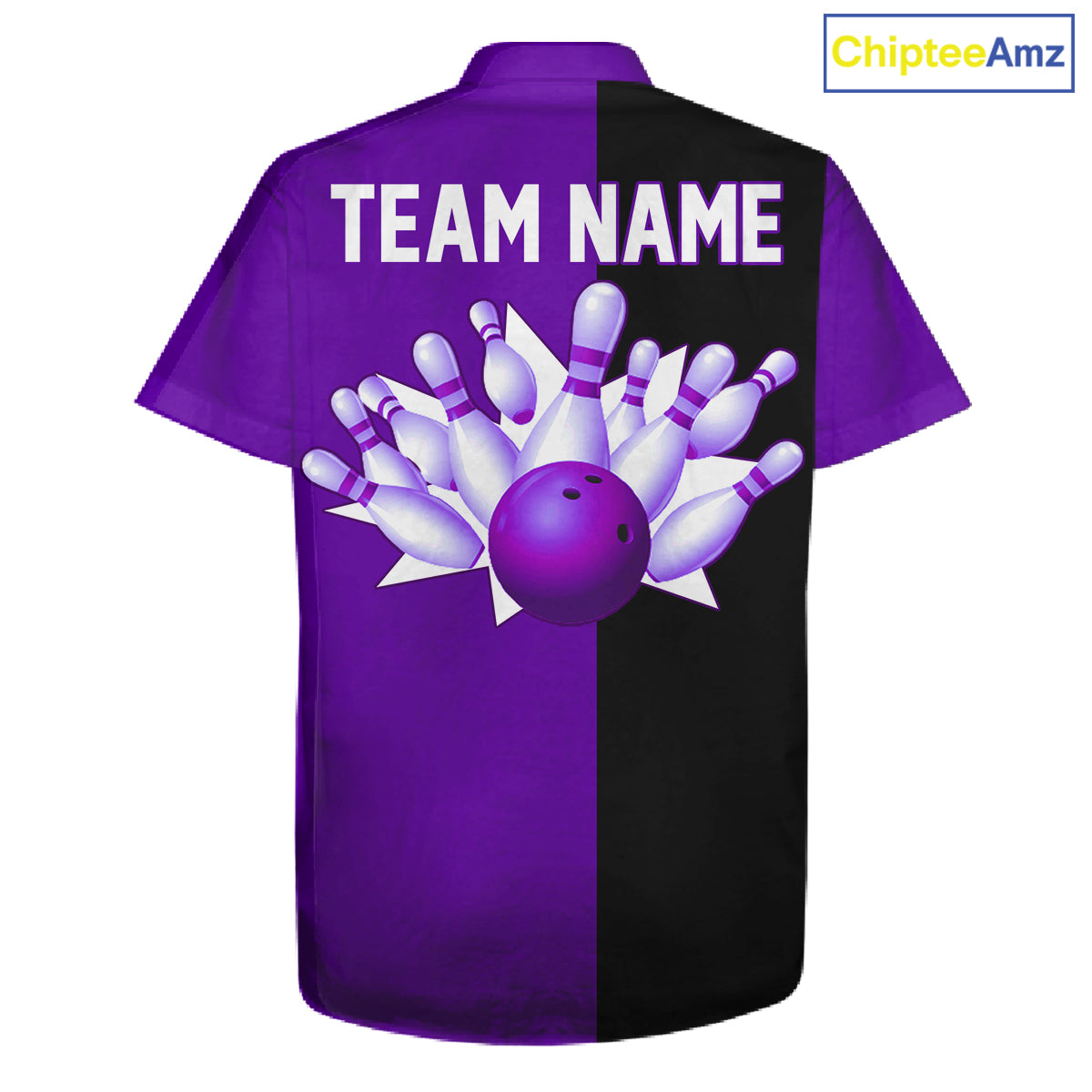 Purple and Black retro vintage Bowling Hawaiian Shirt custom Bowling team jerseys NQS11566