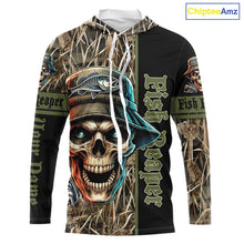 Load image into Gallery viewer, Fish Reaper Camo Customize Name 3D All Over Printed Fishing Shirts, Personalized Gifts NQS212