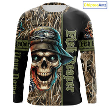 Load image into Gallery viewer, Fish Reaper Camo Customize Name 3D All Over Printed Fishing Shirts, Personalized Gifts NQS212
